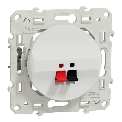 Odace - Tomada de altifalante simples - Branco
