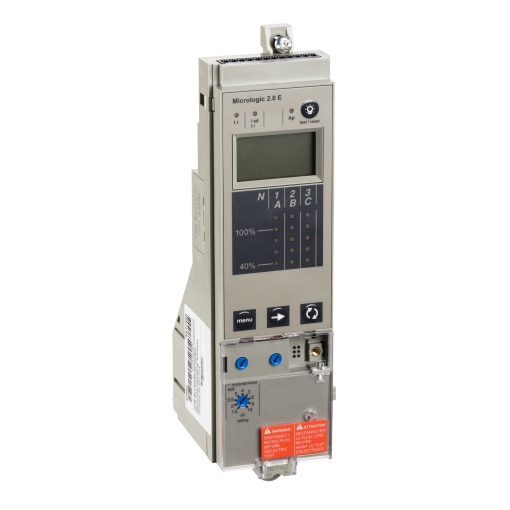 control unit Micrologic 2.0 E, for Compact NS 630b to 3200 circuit breakers, fixed, LI protections