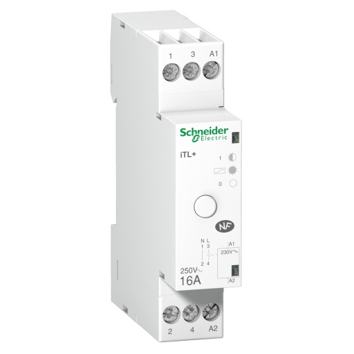 impulse relay iTL - 1PN - 1NO - 16A - coil 230 VAC 50Hz