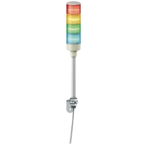 Baliza de sinalização monolítica, Harmony XVG, 60mm, azul verde laranja vermelho, luz fixa, montagem em tubo de alum. e suporte em L, IP23, 24V CACC