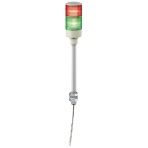 Baliza de sinalização monolítica, Harmony XVG, 60mm, verde vermelho, luz fixa, sinal sonoro, montagem em tubo de alumínio, IP23, 24V CACC
