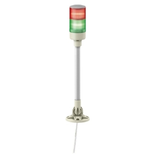 Baliza de sinalização monolítica, Harmony XVG, 60mm, verde vermelho, luz fixa, montagem em tubo de alumínio e suporte dobrável, IP40, 24V CACC