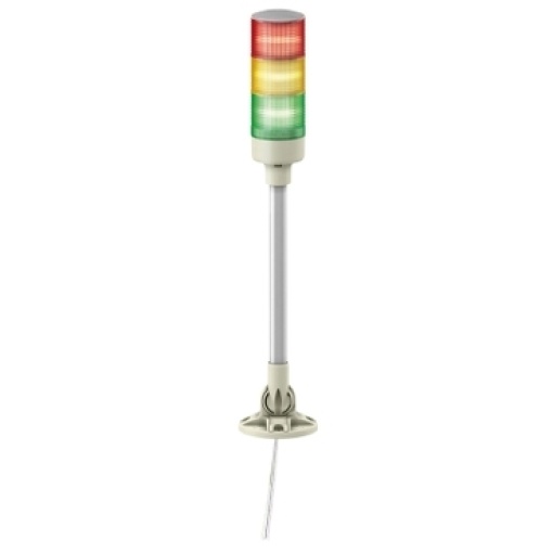 Baliza de sinalização monolítica, Harmony XVG, 60mm, verde laranja vermelho, luz fixa, montagem em tubo de alum. e suporte dobrável, IP40, 24V CACC