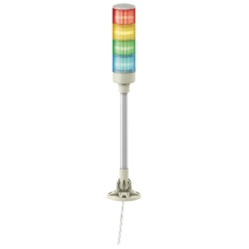 Baliza de sinalização monolítica, Harmony XVG, 60mm, azul verde laranja vermelho, luz fixa, montagem em tubo de alumínio, suporte dobrável, IP40, 24V