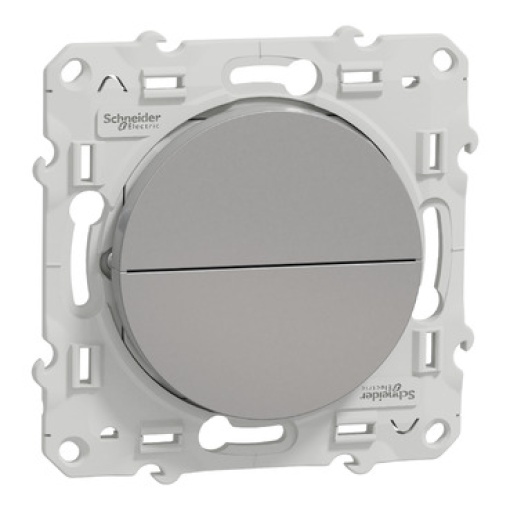 Odace - Interruptor de estores - 6A - Alumínio