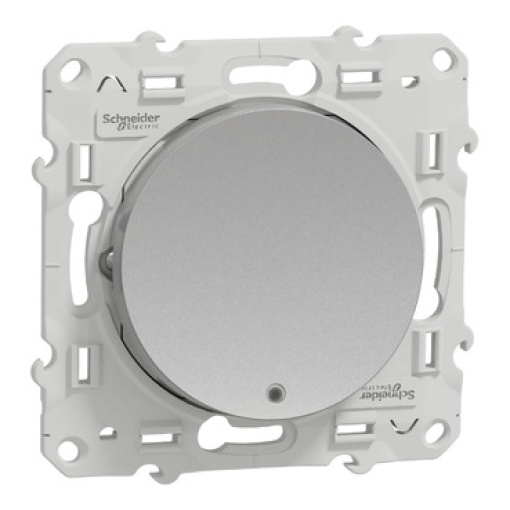Odace - Comutador de escada - luminoso - 10AX - Alumínio