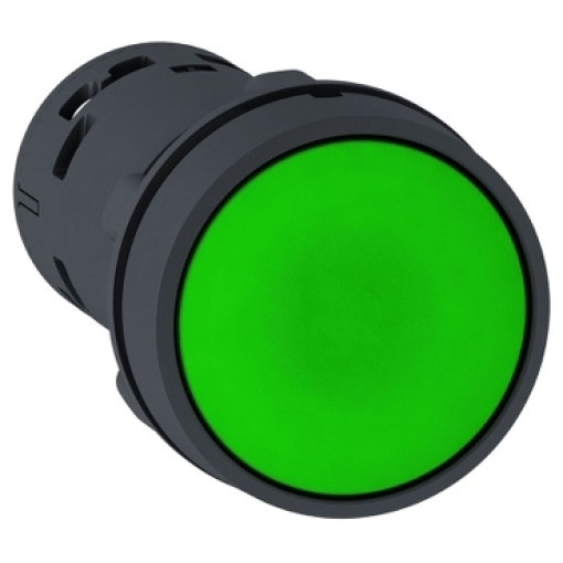 Pulsador rasante verde  no