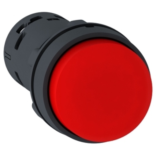 Botão de pressão adorsaliente vermelho nc