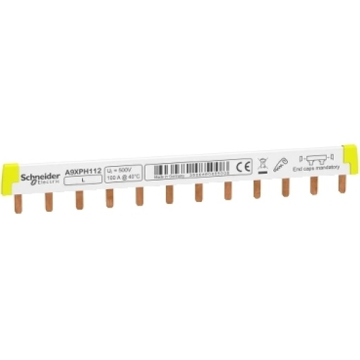 Acti 9 - comb busbar - 1L - 18 mm pitch - 12 modules - 100A