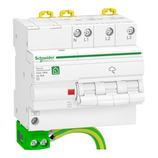 Descarregador de sobretensões modular - Resi9 -3PN - 10kA