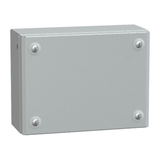 Porta simples de caixa industrial metálica H150xW200xD80 IP66 IK10 RAL 7035