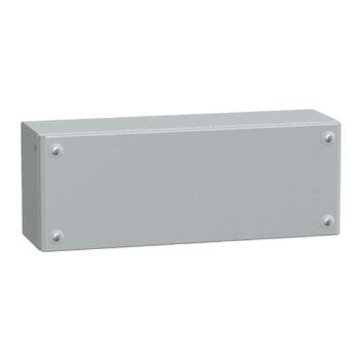 Metal industrial box plain door H150xW400xD120 IP66 IK10 RAL 7035