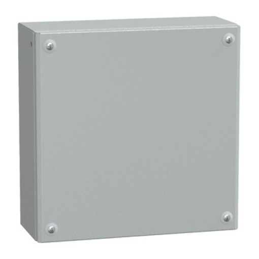 Porta simples de caixa industrial metálica H300xW300xD120 IP66 IK10 RAL 7035