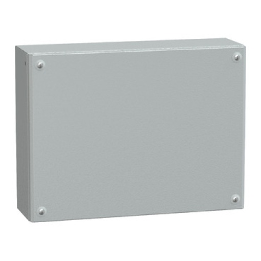 Metal industrial box plain door H300xW400xD120 IP66 IK10 RAL 7035