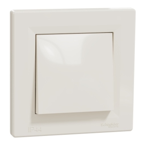 Asfora - Interruptor unipolar - 10A - IP44 - Creme