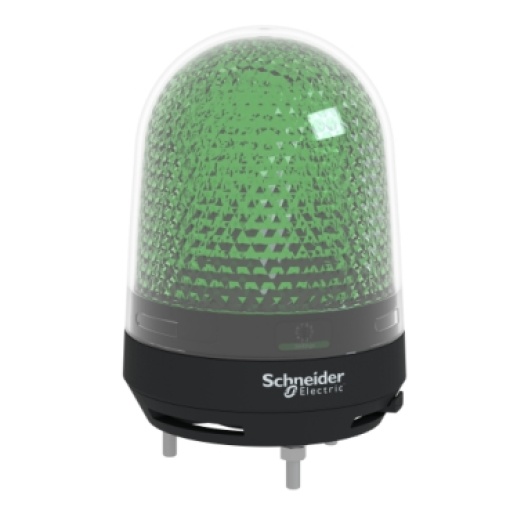 Baliza giratoria , 100 mm, verde, con buzzer 7090 db, 100...230 v ac