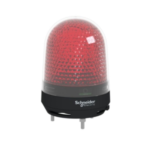 Baliza giratoria , 100 mm, vermelha, con buzzer 7090 db, 100...230 v ac