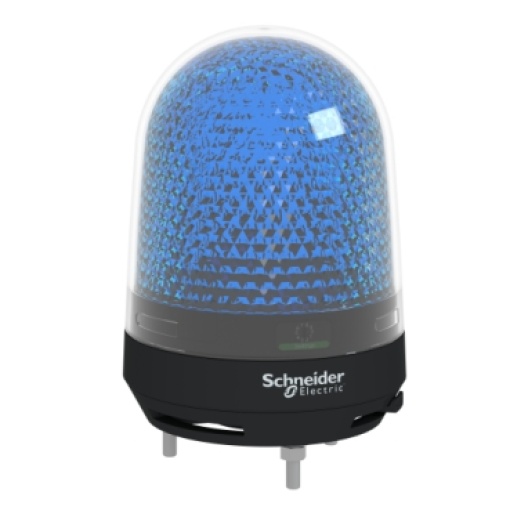 Baliza giratoria , 100 mm, azul, con buzzer 7090 db, 100...230 v ac