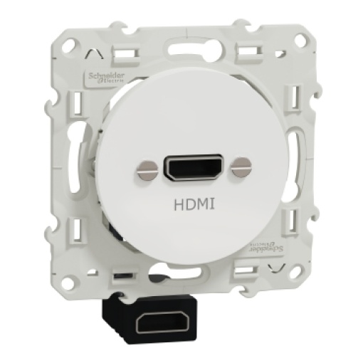 Odace - Tomada HDMI fêmea tipo A - Branco