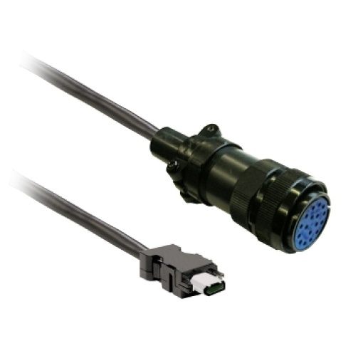 Cabo de encoder 3m blindado, Ligador MIL for BCH2.H.M.R, ficha CN2