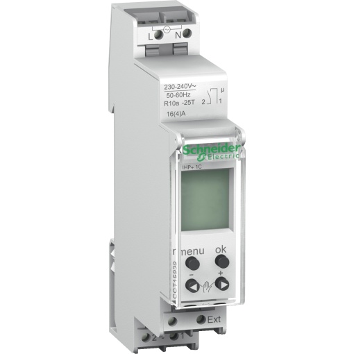 Acti9 - IHP 1C 18 mm digital time switch with weekly program