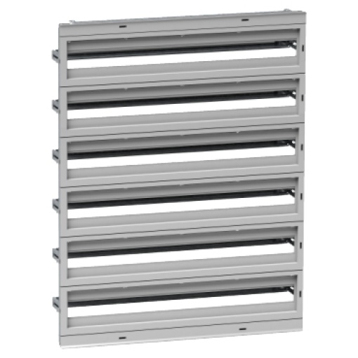 Chassis de distribuição modular com 234 módulos. f NSYPLM108,NSYS3D108,NSYCRN108,NSYS3X108