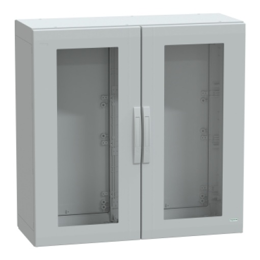 Floor standing encl. polyester vers.PLA compl.sealed 1000x1000x420 IP65 glazed