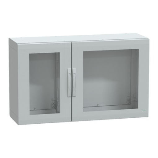 Floor standing encl. polyester vers.PLA compl.sealed 750x1250x420 IP65 glazed