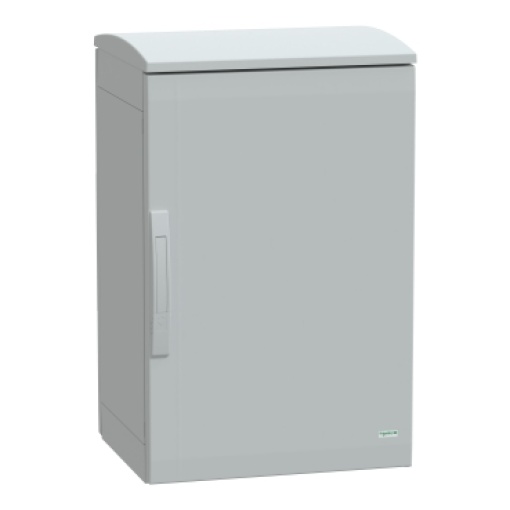 Floor standing encl. polyester vers.PLAT open top w canopy 750x500x420 IP44