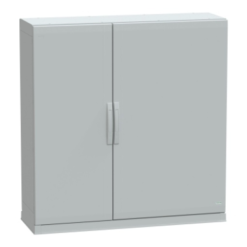 Floor standing encl.polyester vers.PLAZ wplinth open bottom 1250x1250x420 IP54