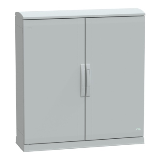 Floor standing encl.polyester vers.PLAZT wopen plinthcanopy 1000x1000x320 IP44