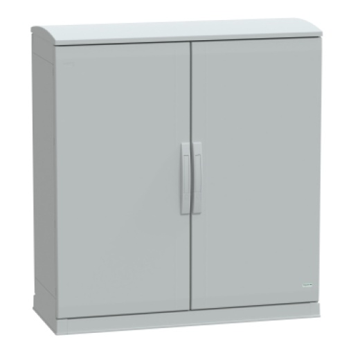 Floor standing encl.polyester vers.PLAZT wopen plinthcanopy 1000x1000x420 IP44