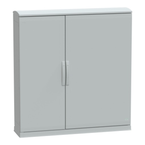 Floor standing encl.polyester vers.PLAZT wopen plinthcanopy 1250x1250x320 IP44