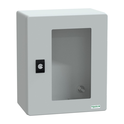 wall-mounting encl. polyester monobloc IP66 H308xW255xD160mm transparent door