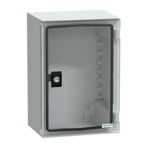 wall-mounting encl. ABSPC monobloc IP66 H310xW215xD160mm transparent door