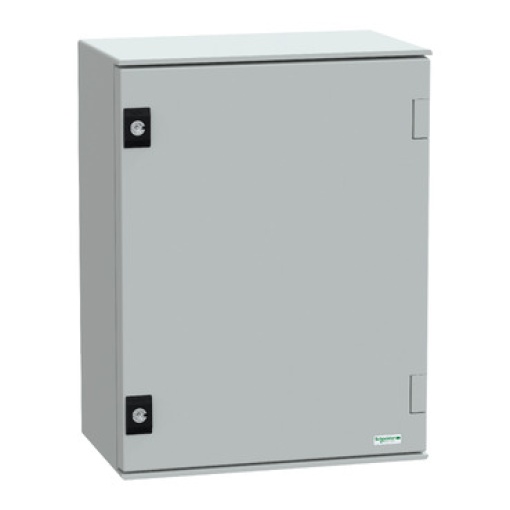 wall-mounting encl. polyester monobloc IP66 H430xW330xD200mmmetal mount.plate
