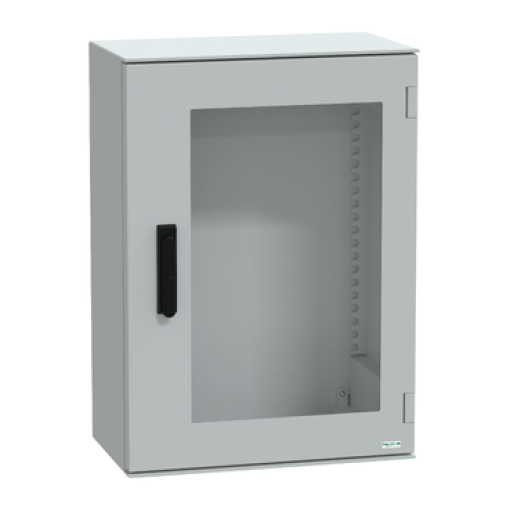 wall-mounting encl. polyester monobloc IP66 747x536x300mm 3p.lock glazed door