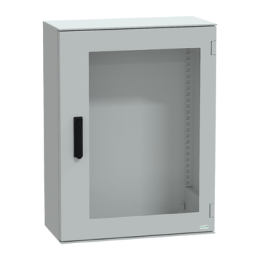 wall-mounting encl. polyester monobloc IP66 847x636x300mm 3p.lock glazed door