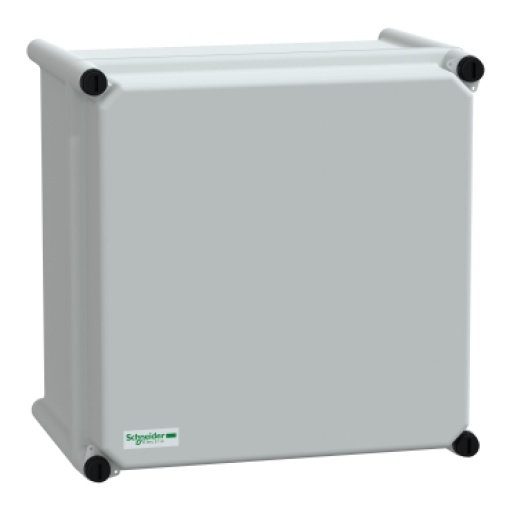 PLS box, polyester rear, opaque PC cover IP66 27x27x18cm