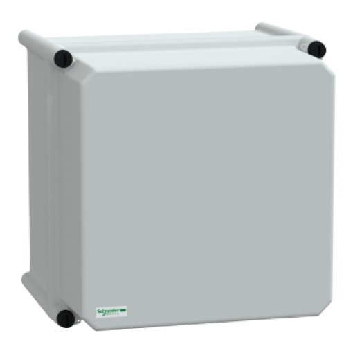 PLS box, polyester rear, opaque PC cover IP66 27x27x23cm