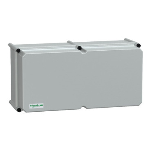 PLS box, polyester rear, opaque PC cover IP66 27x54x23cm