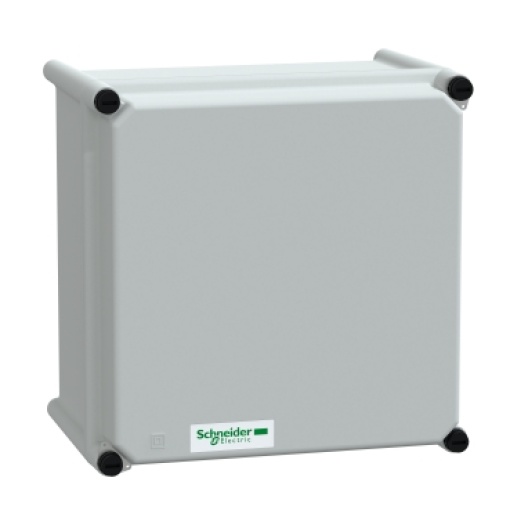 PLS box, polyester rear, polyester cover IP66 27x27x18cm