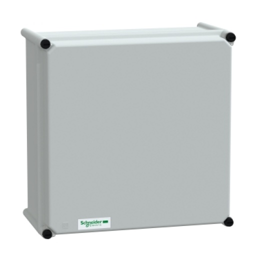 PLS box, polyester rear, polyester cover IP66 36x36x18cm