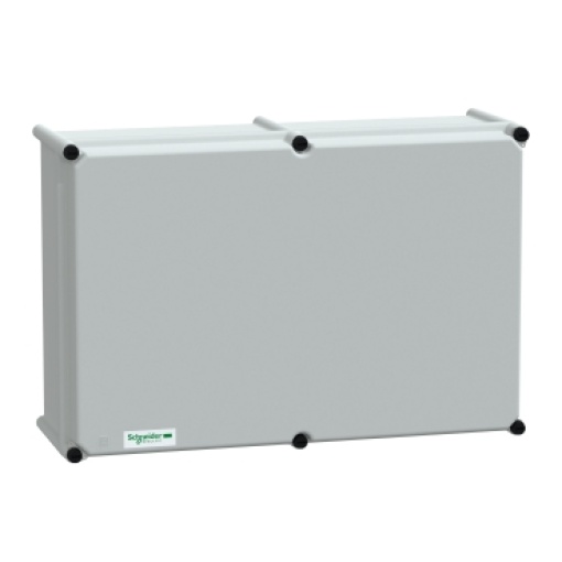 PLS box, polyester rear, polyester cover IP66 36x54x18cm