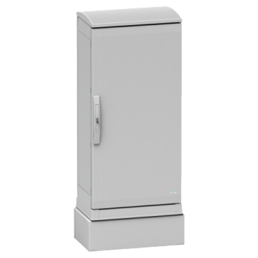 Polyester glassreinf. plinth for encl PLAZT123 front opening IP44-IK10 RAL7035