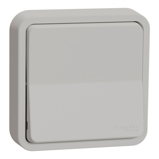 Comutador de escada monobloco cgarras, Mureva styl, encastrar, IP55, 10A, Branco