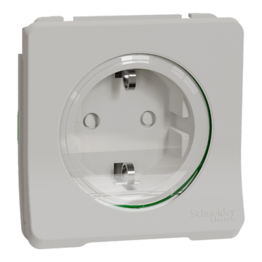 Mureva Styl - Tomada 2PT - com obturadores - encastrar - IP55 - 16A - Branco