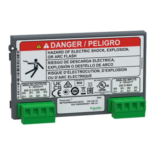 EasyLogic PM2X30 - Módulo IO - Analógico - 2 entradas  2 saídas