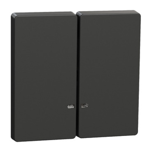 D-Life - Tecla dupla com visor - Antracite