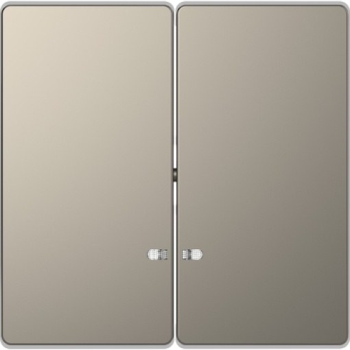 D-Life - Tecla dupla com visor - Metal níquel
